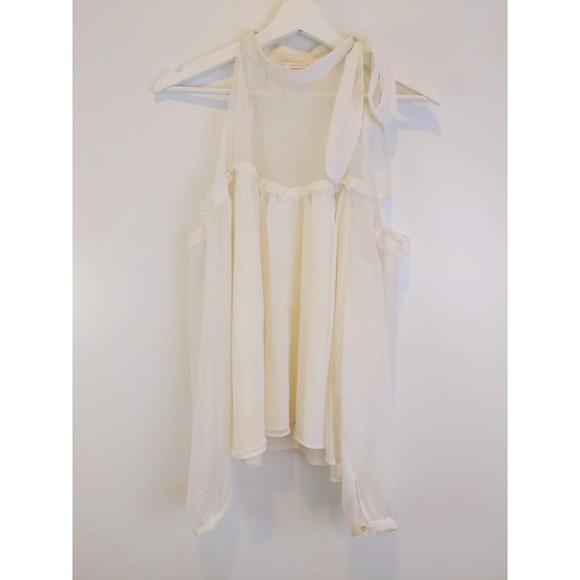Zara Trafaluc Ivory Cold Shoulder Top - Picture 5 of 9